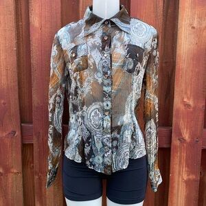 Azi Button Down Shirt Size S